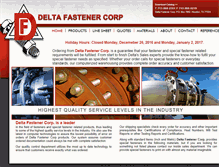 Tablet Screenshot of deltafasteners.com